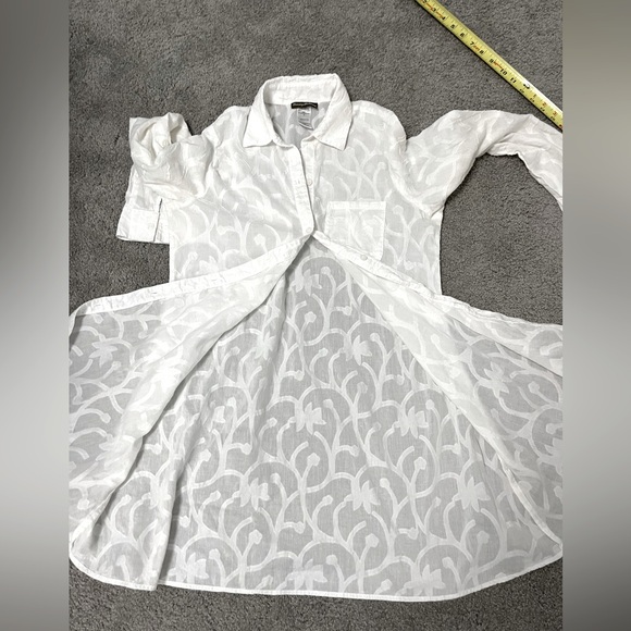 TommyBahama Swim cover up - white cotton button down - size medium - Picture 10 of 12